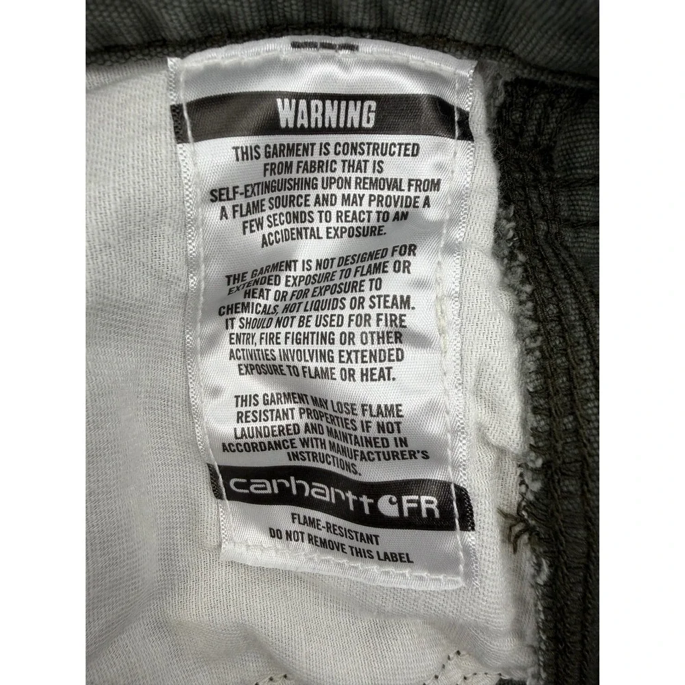 Carhartt FR Flame Resistant Loose Fit Work Pants‎ Khaki Green Mens 42x34